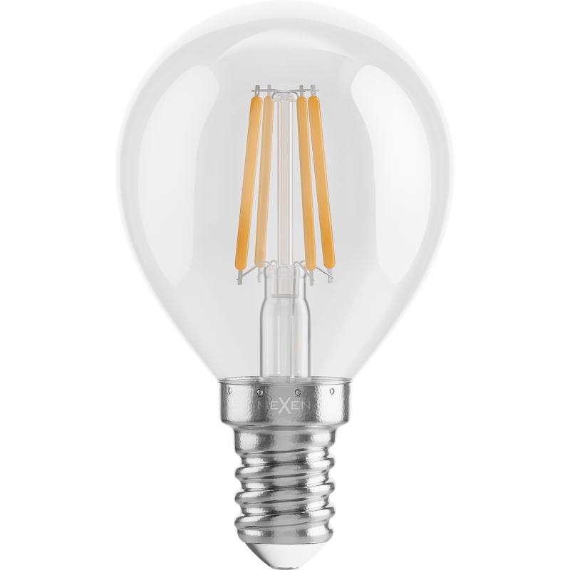 Mexen Vintis 6x LED gijų lemputė E14, G45, 4W, Šilta - 2700K, 470 lm, skaidri - L156-E14-0427-00x06