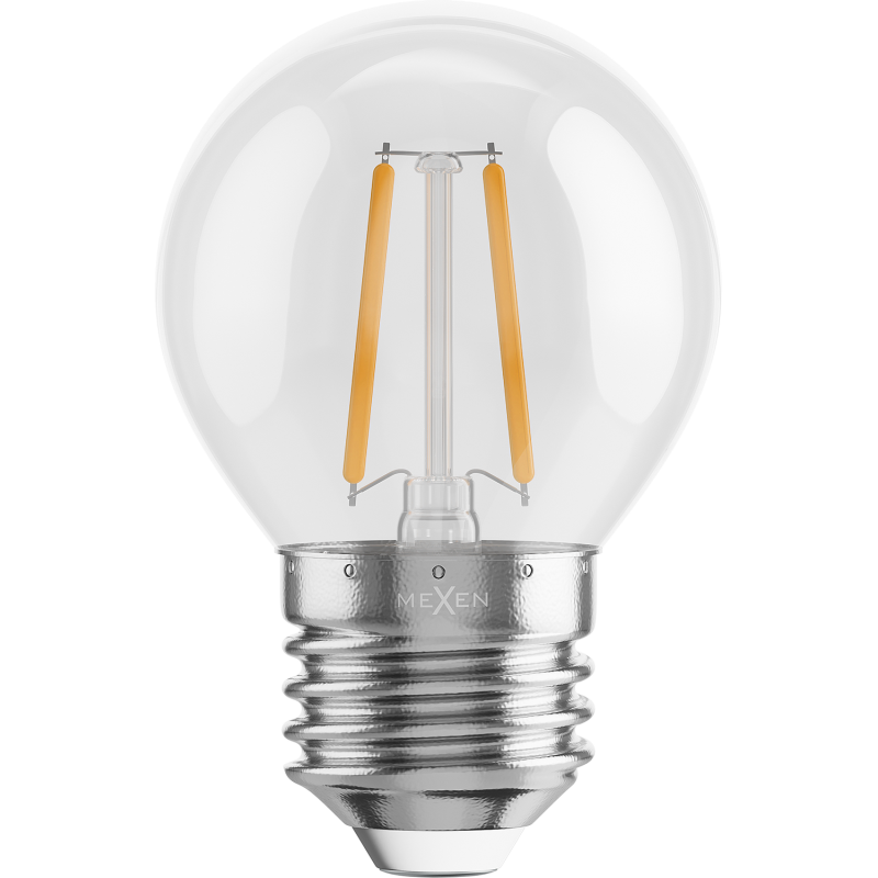 Mexen Vintis 3x LED kaitrinė lemputė E27, G45, 2W, Šilta - 2700K, 240 lm, skaidri - L156-E14-0227-00x03 - L156-E27-0227-00x03