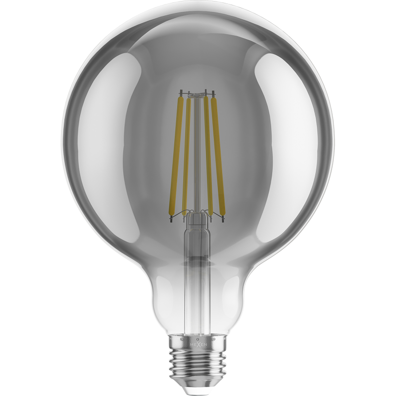 Mexen Vintis 3x LED siūlų lemputė E27, G125, 8W, Šilta - 2700K, 680 lm, dūminė - L158-E27-0827-70x03