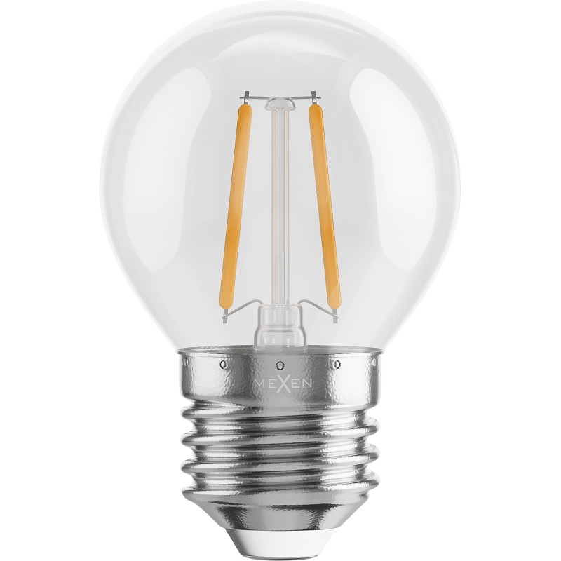 Mexen Vintis 10x LED siūlelio lemputė E27, G45, 2W, Šilta - 2700K, 240 lm, skaidri - L156-E27-0227-00x10