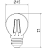 Mexen Vintis 6x LED gijų lemputė E27, G45, 2W, Neutralus - 4000K, 240 lm, skaidrus - L156-E27-0227-00x06 - L156-E27-0240-00x06