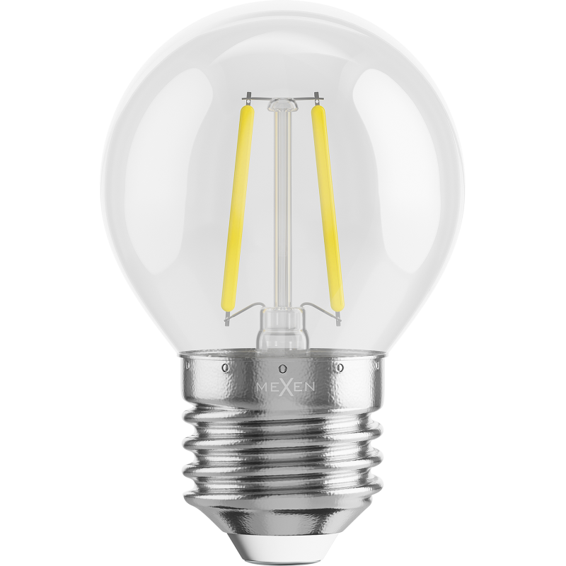 Mexen Vintis 6x LED E27, G45, 2W, Neutralus - 4000K, 240 lm, skaidrus - L156-E14-0227-00x06 - L156-E27-0240-00x06