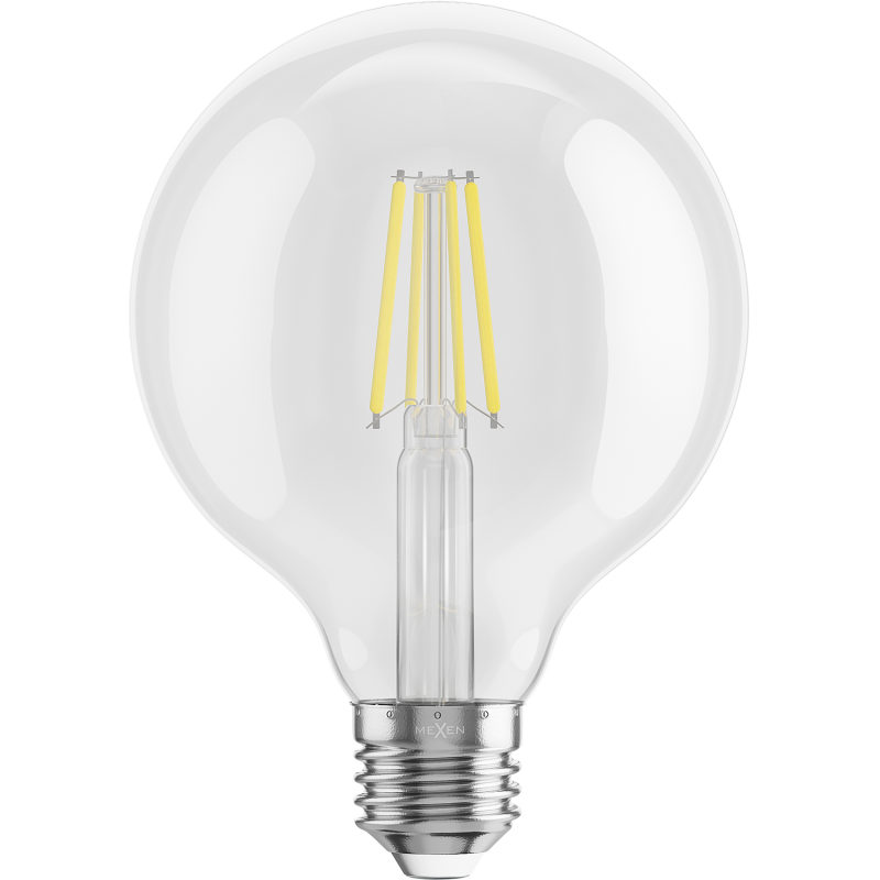 Mexen Vintis 6x LED gijų lemputė E27, G95, 6W, Neutrali - 4000K, 720 lm, skaidri - L157-E27-0640-00x06