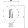 Mexen Vintis 10x LED siūlų lemputė E27, G95, 10W, šilta - 2700K, 1320 lm, skaidri - L157-E27-1027-00x10