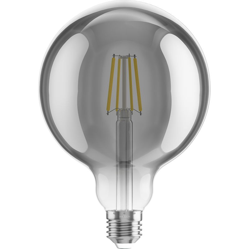 Mexen Vintis 10x LED siūlelio lemputė E27, G125, 6W, Šilta - 2700K, 510 lm, dūminė - L158-E27-0627-70x10