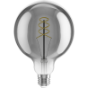 Mexen Vintis 3x LED spiralinė kaitrinė lemputė E27, G125, 6W, šilta - 2200K, 350 lm, dūminė - L168-E27-0622-70x03