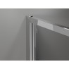 Mexen Exo-B Duo 3S 3-jų sienų atveriama dušo kabina 80 x 80 cm, skaidri, chromuota - 814-080-080-01-00-3S