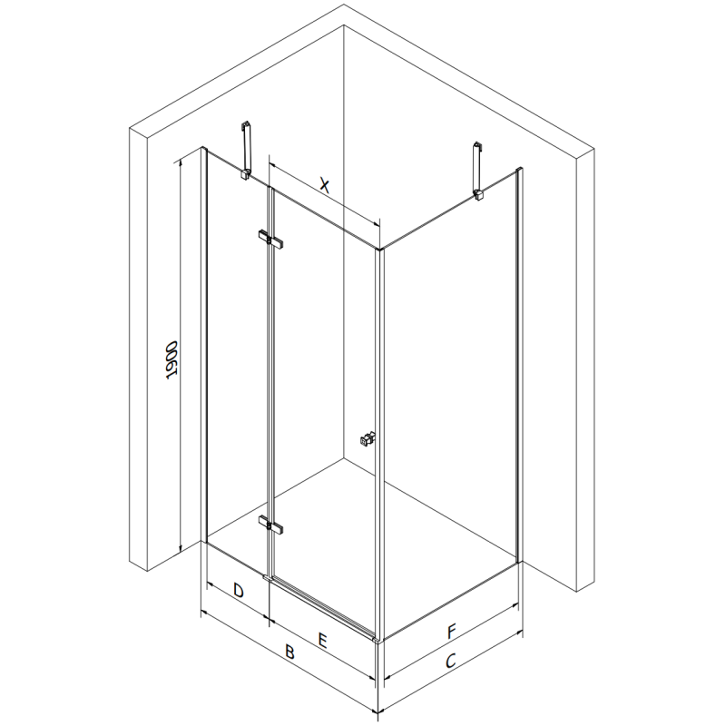 Mexen Roma atveriama dušo kabina 70 x 90 cm, grafitas, chromas + Flat padėklas, baltas - 854-070-090-01-40-4010