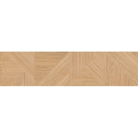 Mexen Ideal  Beige glazūruotas rektifikuotas gres, medžio imitacijos sieninė plytelė 120 x 30 cm, matinė - TL701-120-030-50
