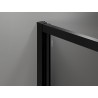 Mexen Exo-3S dušo kabina 3-sienų atveriama 80 x 70 cm, permatoma, juoda - 814-080-070-70-00-3S