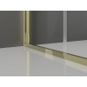 Mexen Exo-F 3S 3 sienelių sulankstoma dušo kabina 80 x 80 cm, skaidri, auksinė - 816-080-080-50-00-3S