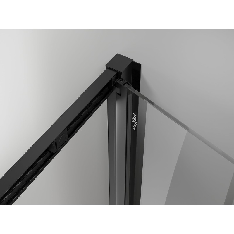 Mexen Exo-3S 3 sienų sulankstoma dušo kabina 70 x 100 cm, skaidri, juoda - 816-070-100-70-00-3S