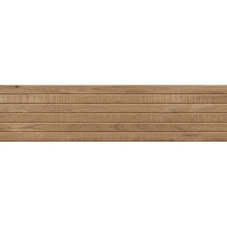 Mexen Western Wood Glazūruotas rektifikuotas riešutmedžio akmens masės plytelis, medieną imituojantis sieninis 120 x 30 cm,
