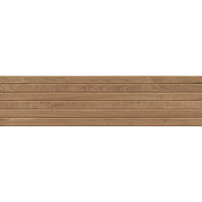 Mexen Western Wood Glazūruotas rektifikuotas riešutmedžio akmens masės plytelis, medieną imituojantis sieninis 120 x 30 cm,