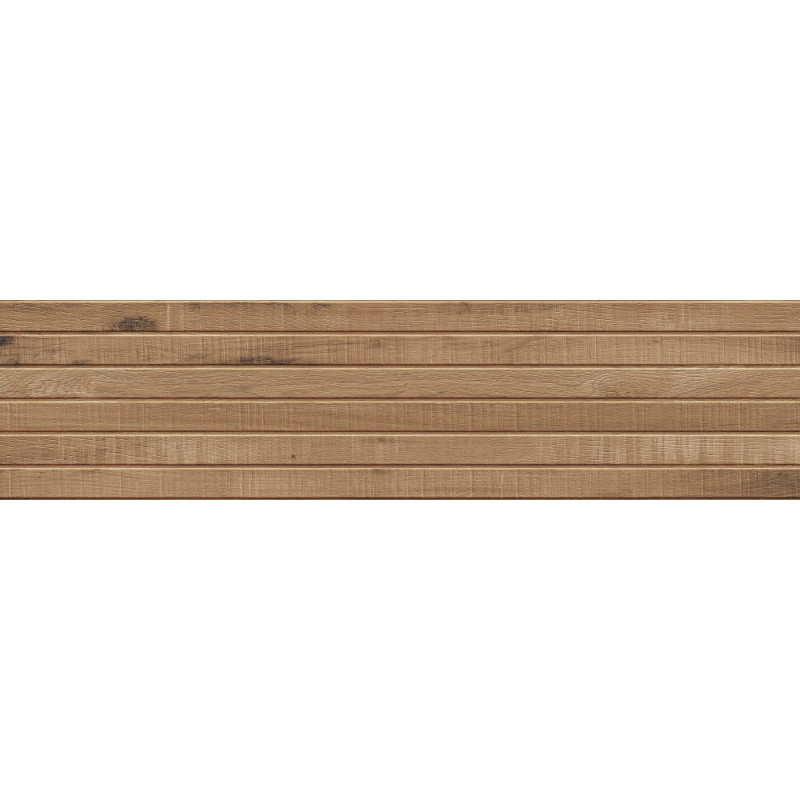 Mexen Western Wood Glazūruotas rektifikuotas riešutmedžio akmens masės plytelis, medieną imituojantis sieninis 120 x 30 cm,