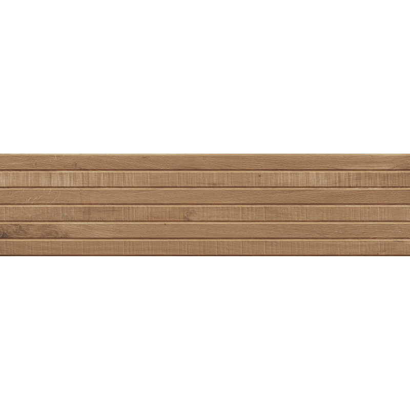 Mexen Western Wood Glazūruotas rektifikuotas riešutmedžio akmens masės plytelis, medieną imituojantis sieninis 120 x 30 cm,