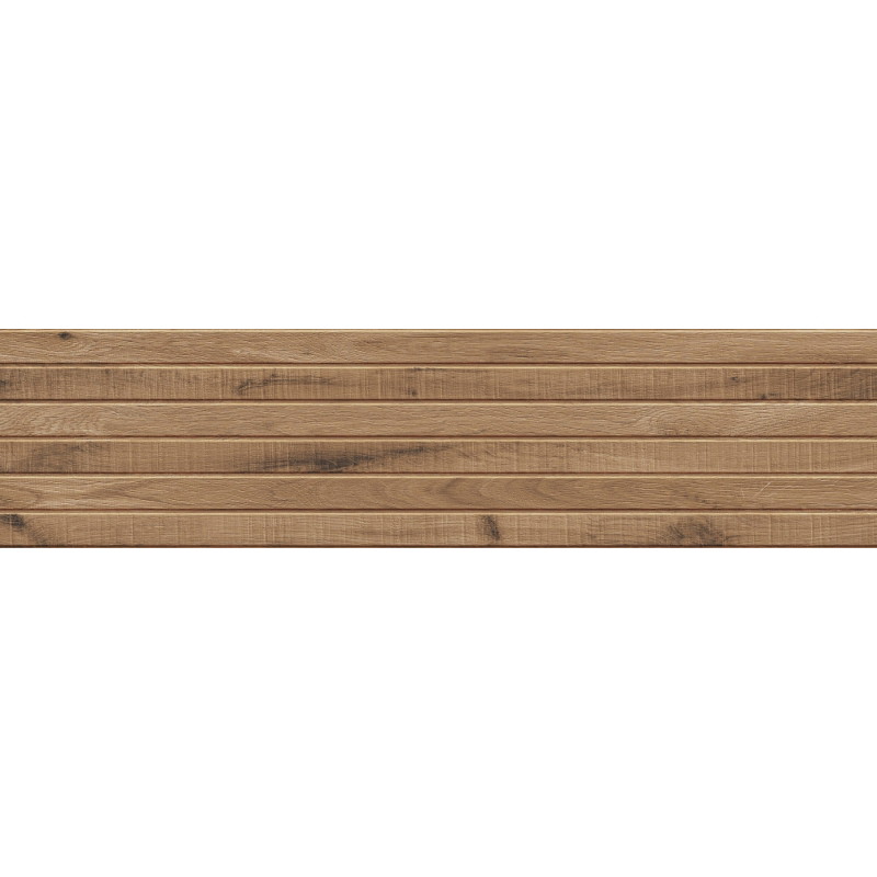 Mexen Western Wood Glazūruotas rektifikuotas riešutmedžio akmens masės plytelis, medieną imituojantis sieninis 120 x 30 cm,