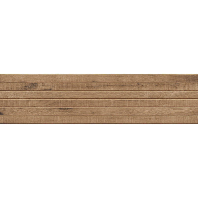 Mexen Western Wood Glazūruotas rektifikuotas riešutmedžio akmens masės plytelis, medieną imituojantis sieninis 120 x 30 cm,