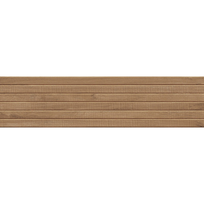 Mexen Western Wood Glazūruotas rektifikuotas riešutmedžio akmens masės plytelis, medieną imituojantis sieninis 120 x 30 cm,