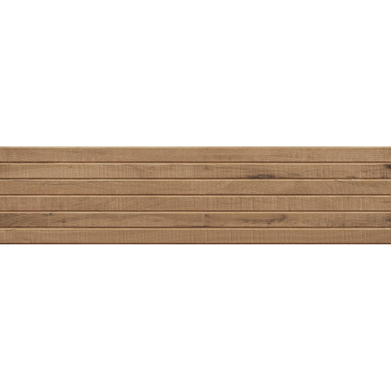Mexen Western Wood Glazūruotas rektifikuotas riešutmedžio akmens masės plytelis, medieną imituojantis sieninis 120 x 30 cm,