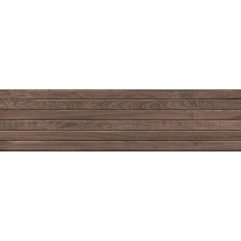 Mexen Western Wood Choco poliruotas keraminis plytelė rektifikuotas G1, medžio imitacijos grindų-ir sienų plytelė 120 x 30
