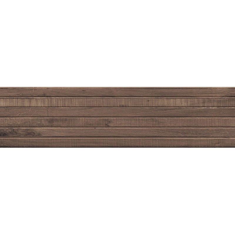 Mexen Western Wood Choco glazūruotas rektifikuotas akmens masės plytelė, medžio imitacija, sieninė 120 x 30 cm, matinė