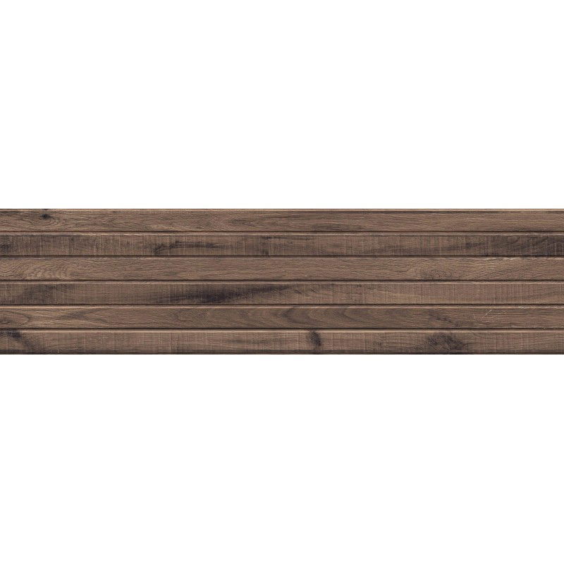 Mexen Western Wood Choco poliruotas keraminis plytelė rektifikuotas G1, medžio imitacijos grindų-ir sienų plytelė 120 x 30