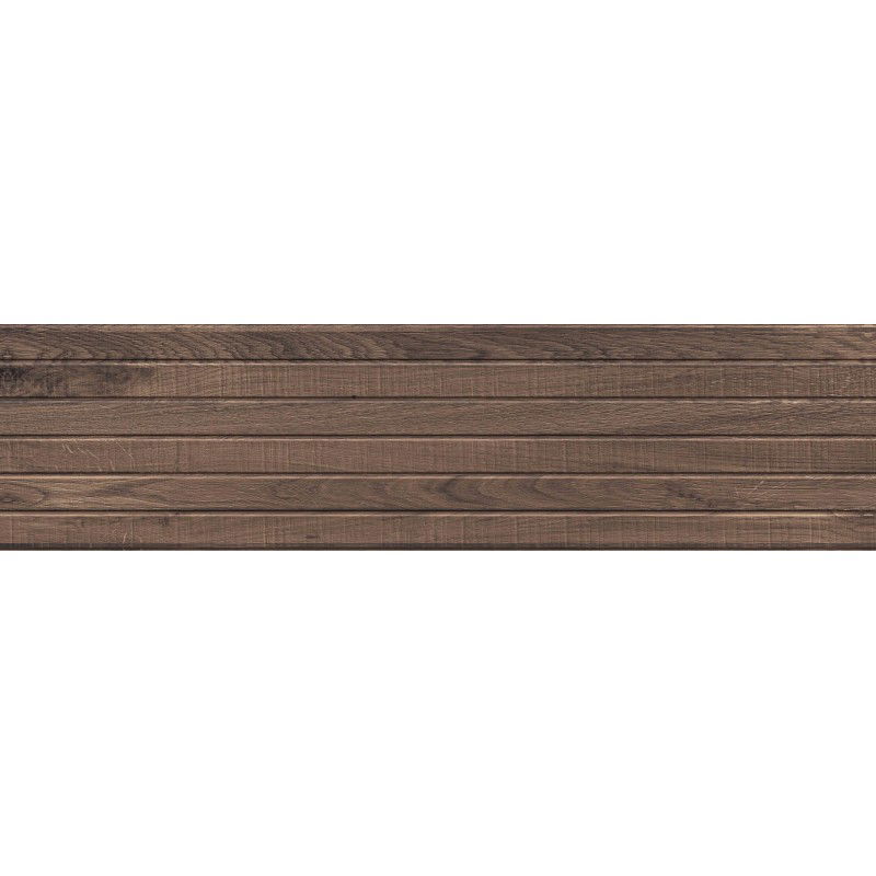 Mexen Western Wood Choco glazūruotas rektifikuotas akmens masės plytelė, medžio imitacija, sieninė 120 x 30 cm, matinė