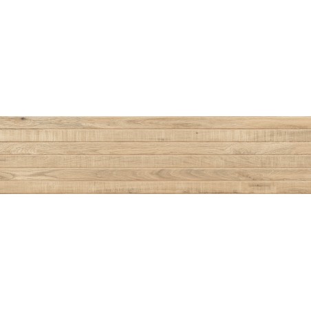 Mexen Western Wood Miele glazūruotos akmens masės rektifikuota plytelė, medžio imitacija sienai 120 x 30 cm, matinė