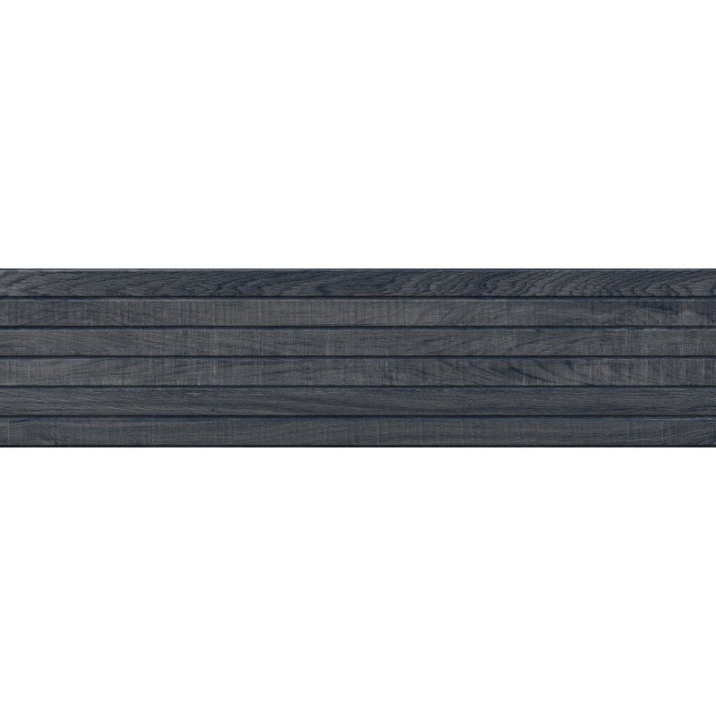 Mexen Western Wood Nero stiklo keramika rektyfikuota G1, medžio imitacijos sienų plytelė 120 x 30 cm, matinė