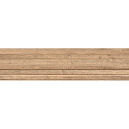 Mexen Mulberry Wood Honey gres škliutas rekt. G1, medieną imituojanti sieninė plyta 120 x 30 cm, matinė - TL703-120-030-51