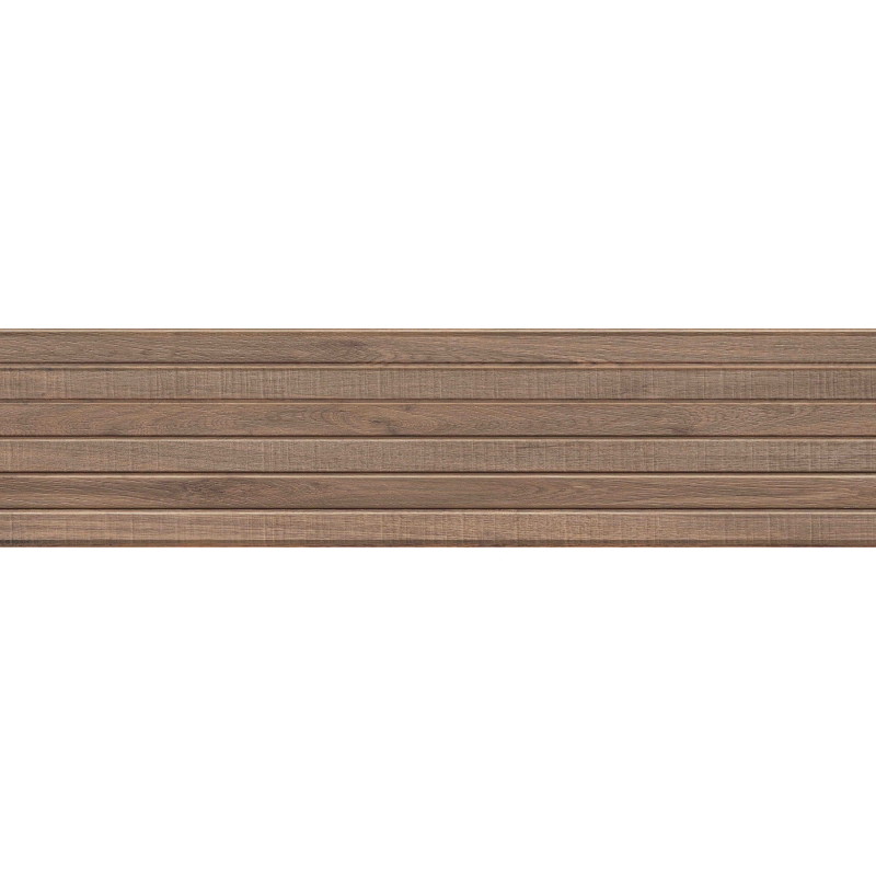 Mexen Mulberry Wood Rudas glazūruotas rektifikuotas G1, medžio imitacijos sieninė plytelė 120 x 30 cm, matinė