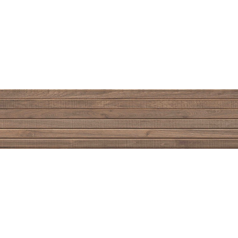 Mexen Mulberry Wood Rudas glazūruotas rektifikuotas G1, medžio imitacijos sieninė plytelė 120 x 30 cm, matinė
