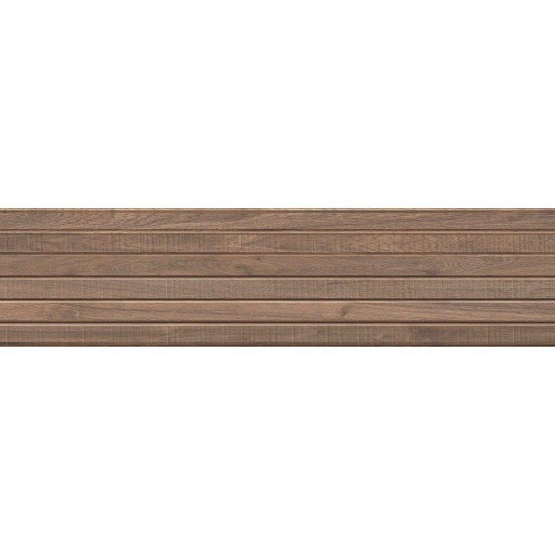 Mexen Mulberry Wood Rudos spalvos glazūruota akmens masės plytelė rektifikuota, medieną imituojanti sienų plytelė 120 x 30