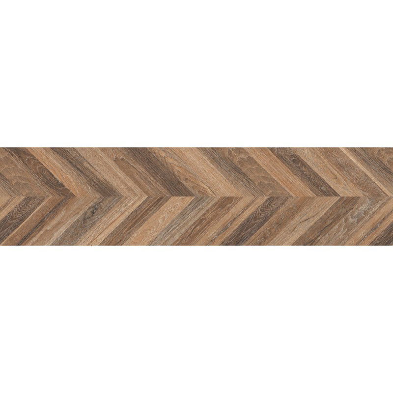 Mexen Native Rudas glazūruotas rekt. G1, grindų ir sienų plytelė, imituojanti medį, 120 x 30 cm, raižytas
