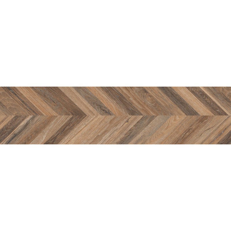 Mexen Native Rudas glazūruotas rekt. G1, grindų ir sienų plytelė, imituojanti medį, 120 x 30 cm, raižytas