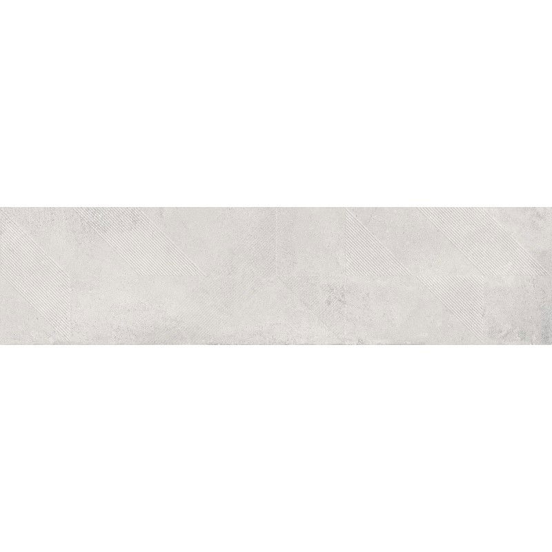 Mexen Lassa Spiga Bianco stiklintos akmens masės plytelės rektifikuotos G1, grindų ir sienų plytelė 120 x 30 cm, matinė