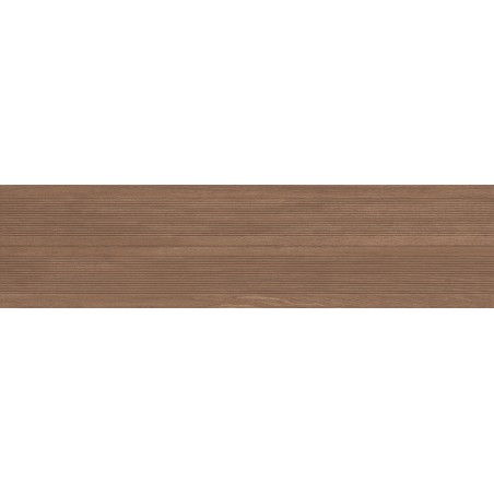 Mexen Prestige Wood Rudas glazūruotas rektifikuotas akmuo G1, medžio atspalvio sieninė plytelė 120 x 30 cm, matinė