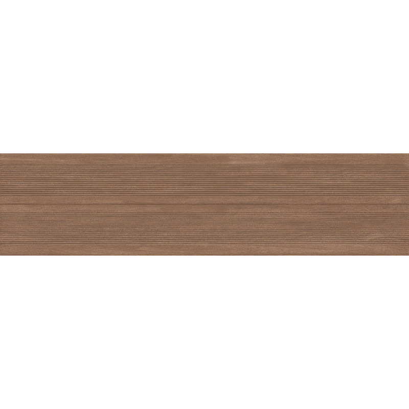 Mexen Prestige Wood Rudas glazūruotas rektifikuotas akmuo G1, medžio atspalvio sieninė plytelė 120 x 30 cm, matinė