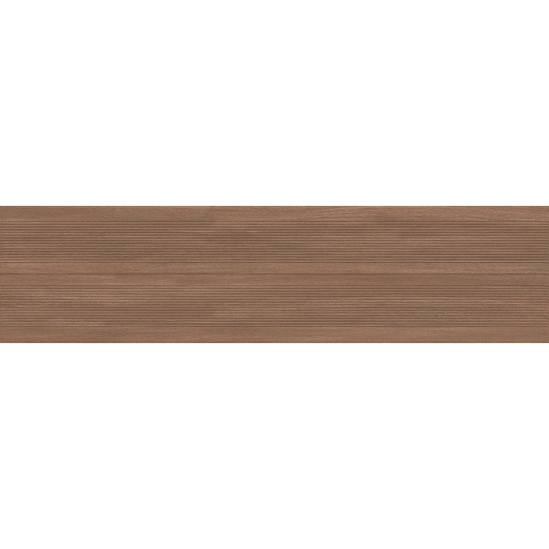 Mexen Prestige Wood Rudas glazūruotas rektifikuotas akmuo G1, medžio atspalvio sieninė plytelė 120 x 30 cm, matinė