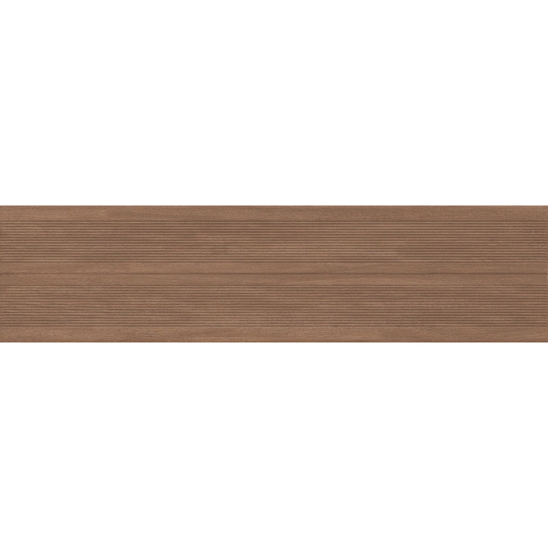 Mexen Prestige Wood Rudas glazūruotas rektifikuotas akmuo G1, medžio atspalvio sieninė plytelė 120 x 30 cm, matinė