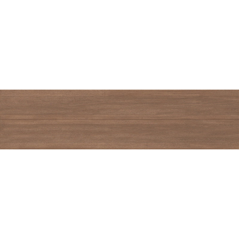 Mexen Prestige Wood Rudas glazūruotas rektifikuotas akmuo G1, medžio atspalvio sieninė plytelė 120 x 30 cm, matinė