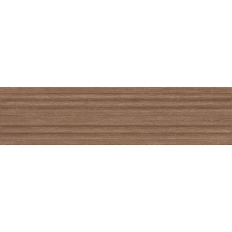 Mexen Prestige Wood Rudas glazūruotas rektifikuotas akmuo G1, medžio atspalvio sieninė plytelė 120 x 30 cm, matinė