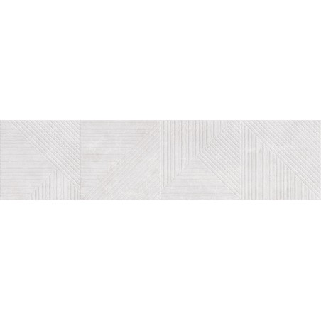 Mexen Magnifica Avenue Bianco glazūruota rektifikuota plytelė, sieninė plytelė 120 x 30 cm, matinė - TL707-120-030-53