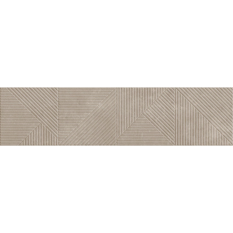 Mexen Magnifica Avenue Taupe glazūruotas akmens masės sieninė plytelė rekt. G1, 120 x 30 cm, matinė - TL707-120-030-54