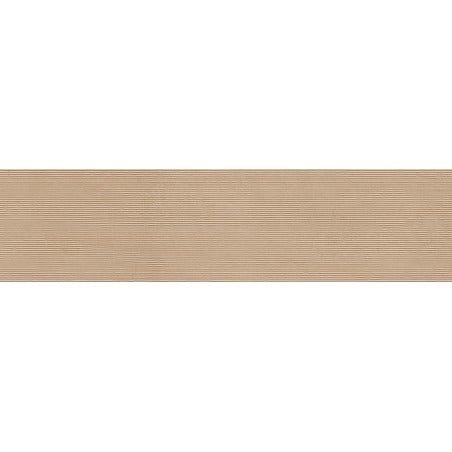Mexen Oryol Liner smėlio spalvos, glazūruotos ir rektifikuotos G1 grindų plytelės, sieninė plytelė 120 x 30 cm, raižytas