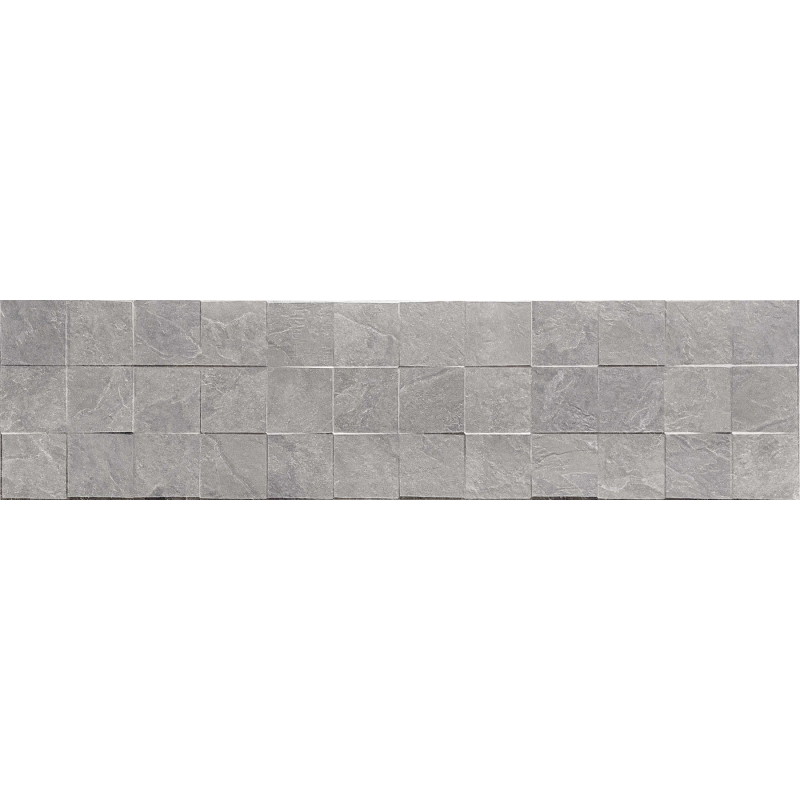 Mexen Icon Lyon Grigio glazūruota akmens masės plytelė, 120 x 30 cm, matinė - TL712-120-030-51