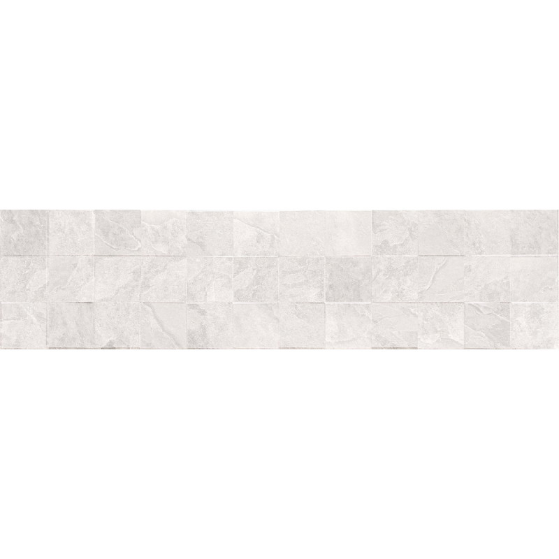 Mexen Icon Lyon Bianco poliruotas akmens masės plytelė rekt. G1, sieninė plytelė 120 x 30 cm, matinė - TL712-120-030-53