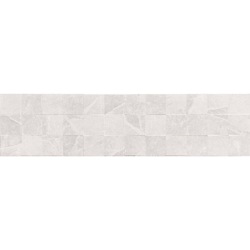 Mexen Icon Lyon Bianco poliruotas akmens masės plytelė rekt. G1, sieninė plytelė 120 x 30 cm, matinė - TL712-120-030-53
