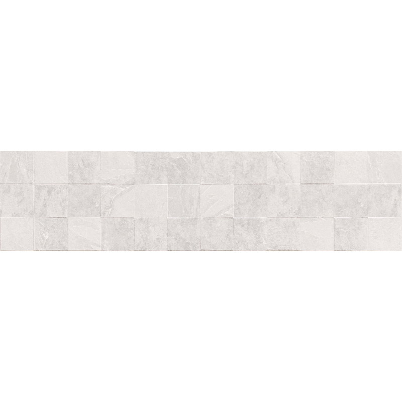 Mexen Icon Lyon Bianco poliruotas akmens masės plytelė rekt. G1, sieninė plytelė 120 x 30 cm, matinė - TL712-120-030-53